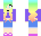 cute pastel hair girl