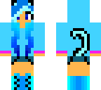 blue  cat girl