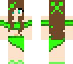 green swim suit