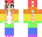 rainbow dinosaur girl