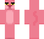 the pink panther with eyebrows