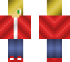 blond haired boy with red jacket