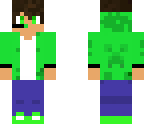 adam's skin with green hoodie and headphones
