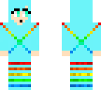 blue and rainbow onesie
