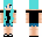 blue haired girl