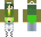cute green haired girl