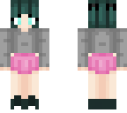 cute teal haired girl