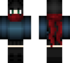 dark blue with scarf