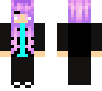 basic girl got a long purple hear