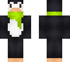 penguin with green scarf