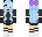 blue haired cat girl