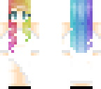 rainbow white dress