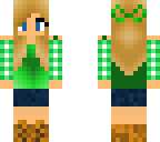 green plaid girl
