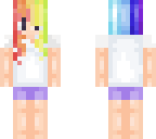 rainbow hair simple clothes