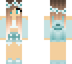 blue flower girl