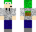 cool green hair boy