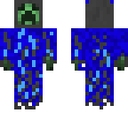 invicible creeper with blue and grey hoodie