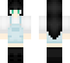 light blue overalls