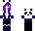 purple haired panda girl