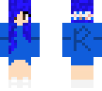 raven girl with blue hair