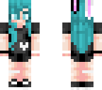cute bunny white and black girl skin
