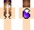 girl with purple tail and purple wolf ears
