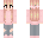 firey flame hair girl in all pink