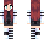 white and black stripe redhead