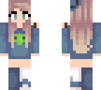 cute blue outfit alien girl