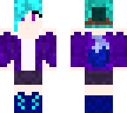 purple and blue wolf girl