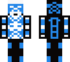 bluuu and white y black