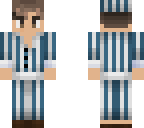guy in blue and white pjs