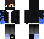 blue and black flame boy