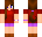 red shirt brunette