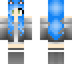 blue haired cat girl