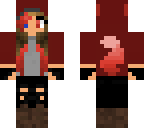 aaron as a girl but as a wolf red version