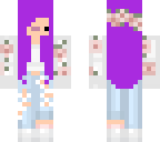 cute floral purple hair girl