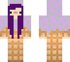 cute purple haired icecream