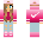 pink nike girl
