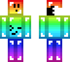 rainbow black and white