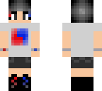 red and blue girl without back image