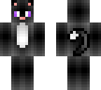 black cat and person