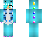 blue dinosaur girl