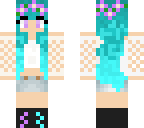 flower hair girl skin
