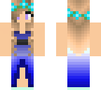 girl in blue dress