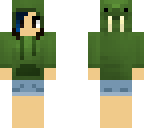 green walrus hoodie
