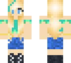 blue mermaid on land