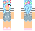 blue overall girl