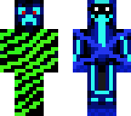 green and blue man