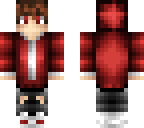 red ripped jeans